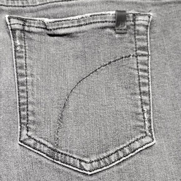 Joe's Jeans Eden Ankle Jeans Distressed Raw Hem Gray Black Wash Sz 31 Mid Rise - Picture 8 of 10
